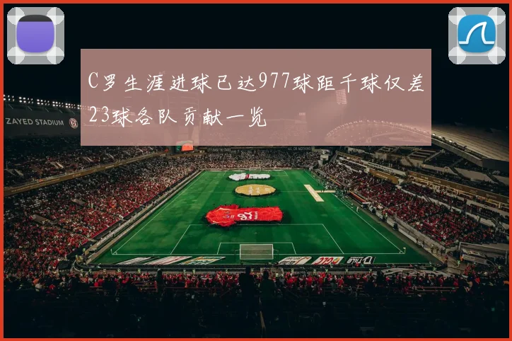 C罗生涯进球已达977球距千球仅差23球各队贡献一览